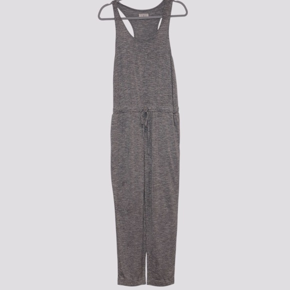Lou & Grey Loft Racerback Tank Knit Jumpsuit Size Small Heather Grey - Picture 3 of 13